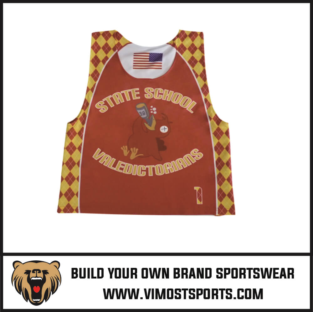 2023 Vimost Fashion Custom Sublimation Lacrosse Reversible Pinnies